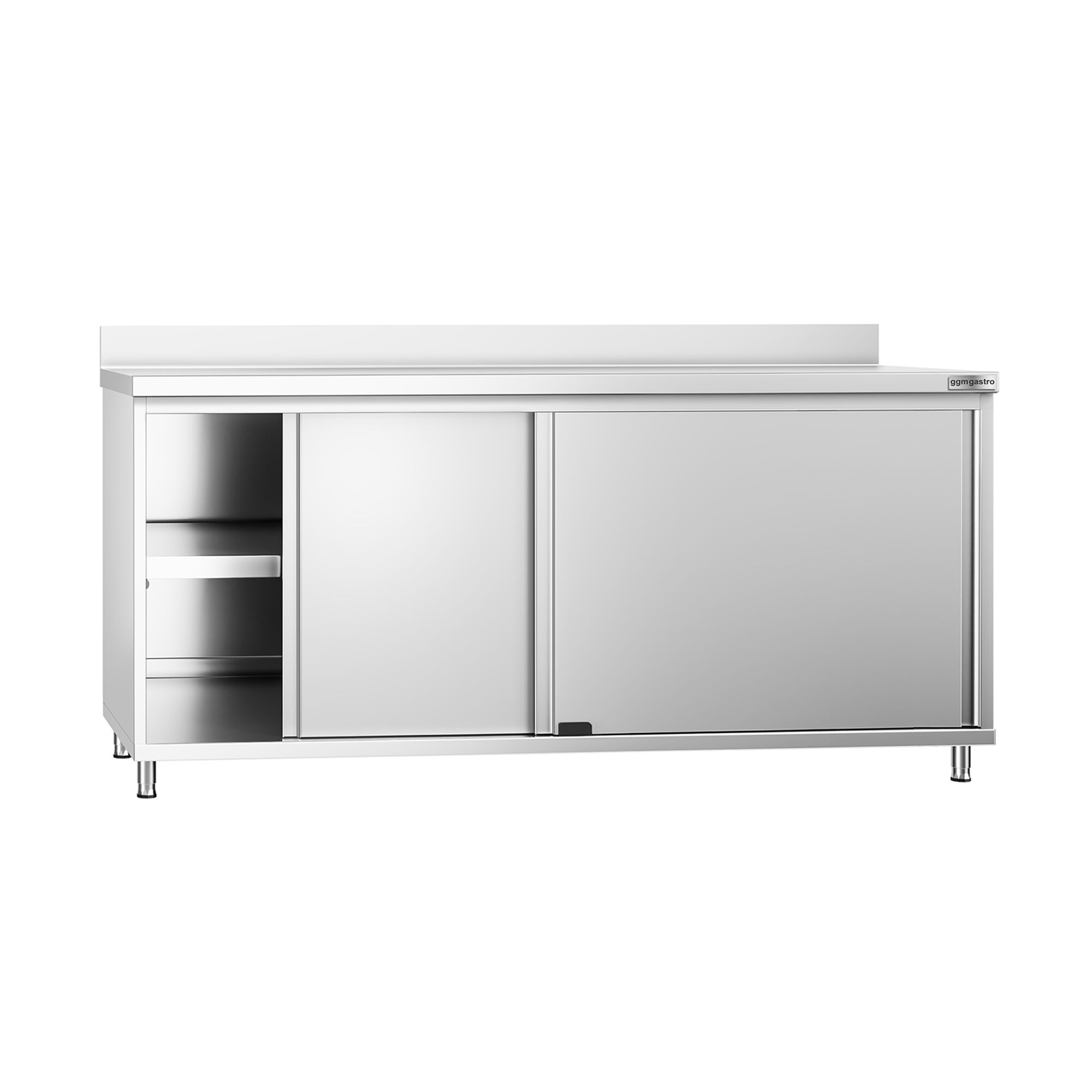 Nerezová pracovná skriňa PREMIUM - 1800x800mm - s posuvnými dverami a podstavcom – Obrázok 13