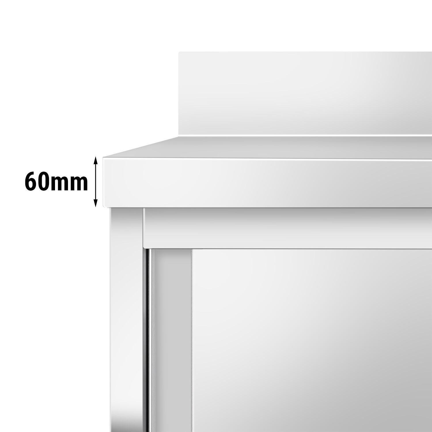 Nerezová pracovná skriňa PREMIUM - 1800x800mm - s posuvnými dverami a podstavcom – Obrázok 11