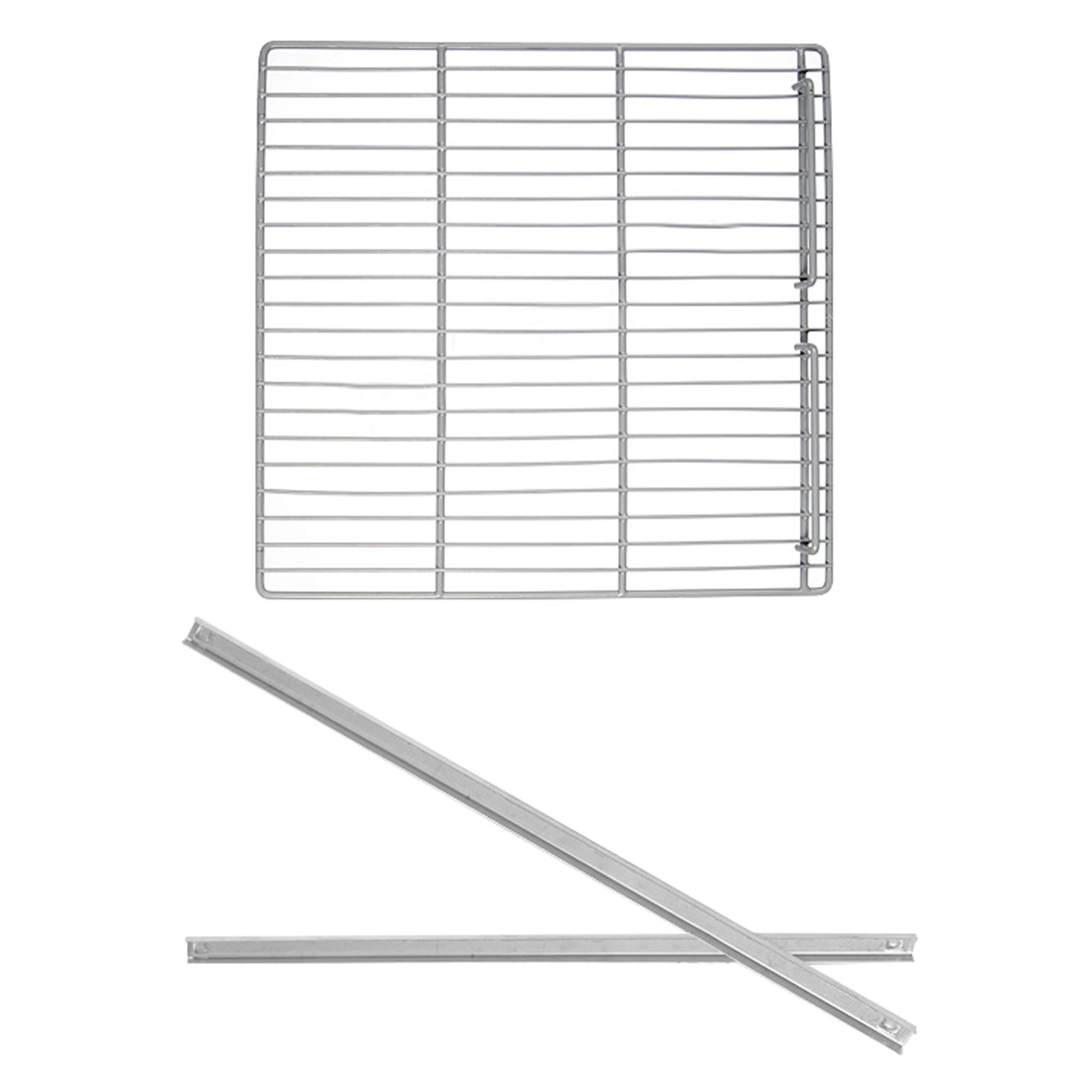 Nerezové vodiace lišty – 545 mm – s plastifikovaným roštom – 530 × 550 mm – vhodné pre modely KS600ND, KS600GND, KS1200ND, KS1200GND, TS600ND, TS600GND, TS1200GND a TS1200ND.