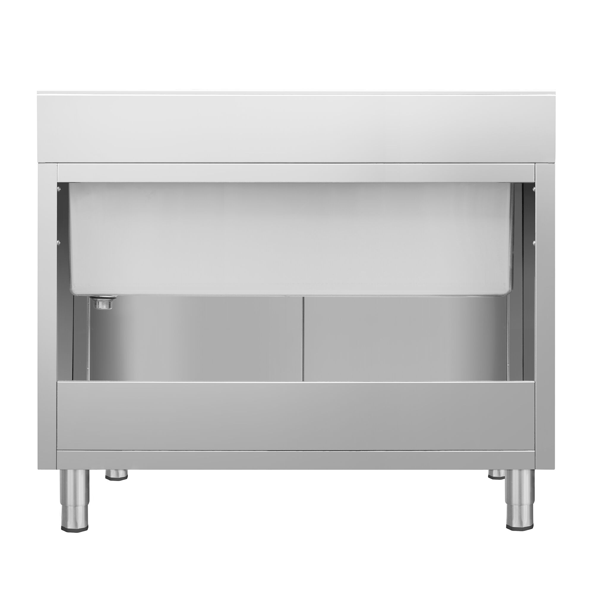 Drezová skrinka PREMIUM - nehrdzavejúca oceľ AISI 304 - 1200x600 mm - posuvné dvere - s 1 drezom – Obrázok 6