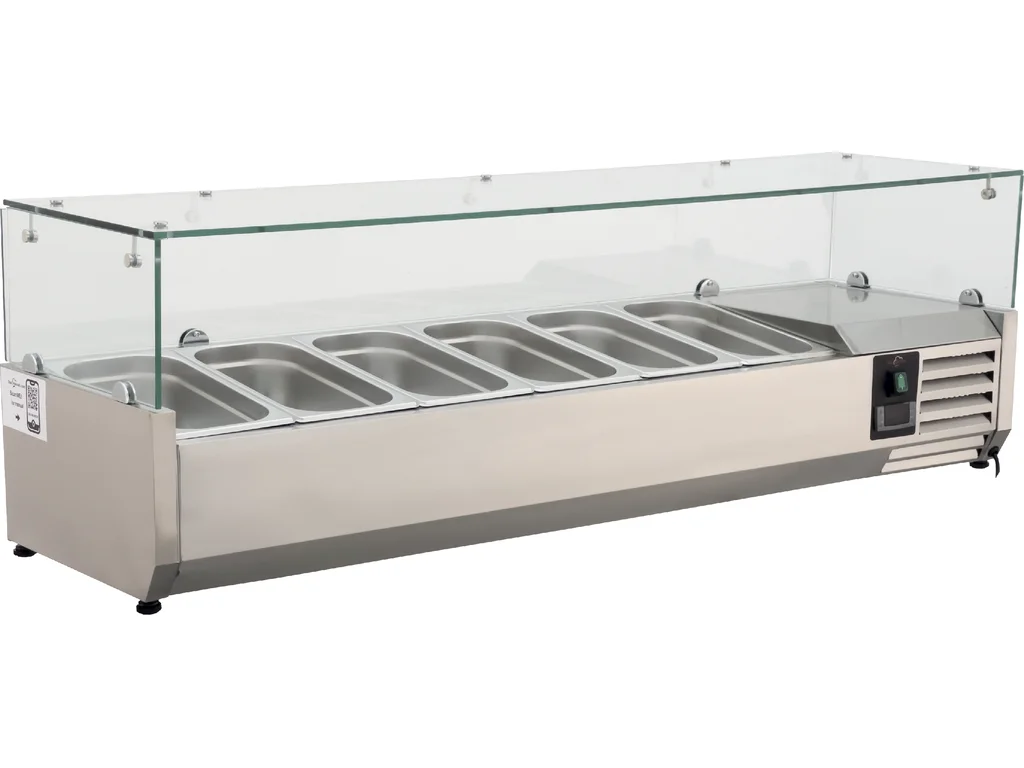 Chladiaca stolná vitrína 6 x GN 1/3 1400mm – Obrázok 5