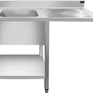 Nerezový drez k umývačke riadu - 1,4 m, 1 umývadlo vľavo, hĺbka 70 cm