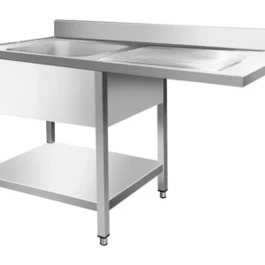Nerezový drez k umývačke riadu - 1,0 m, 1 drez vľavo, hĺbka 70 cm