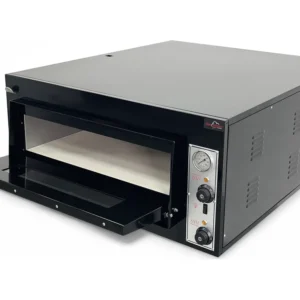 Čierna nerezová pec na pizzu - 910x1120x750