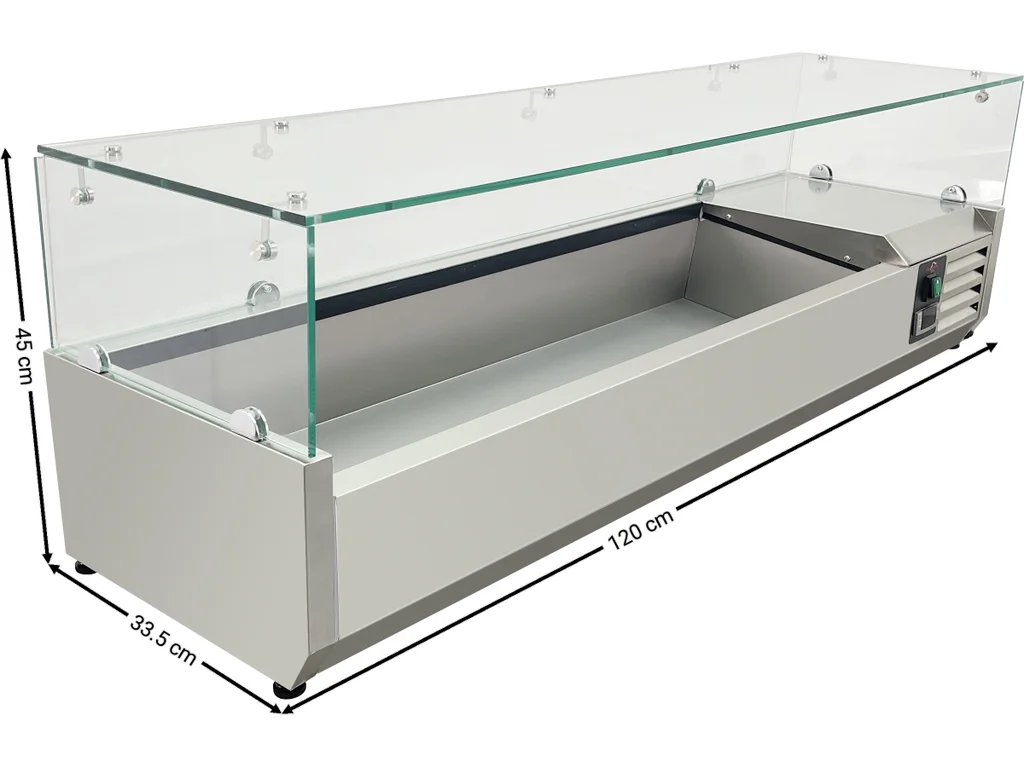 Stolová saladeta – pre 5 GN1/4 1200mm – Obrázok 2