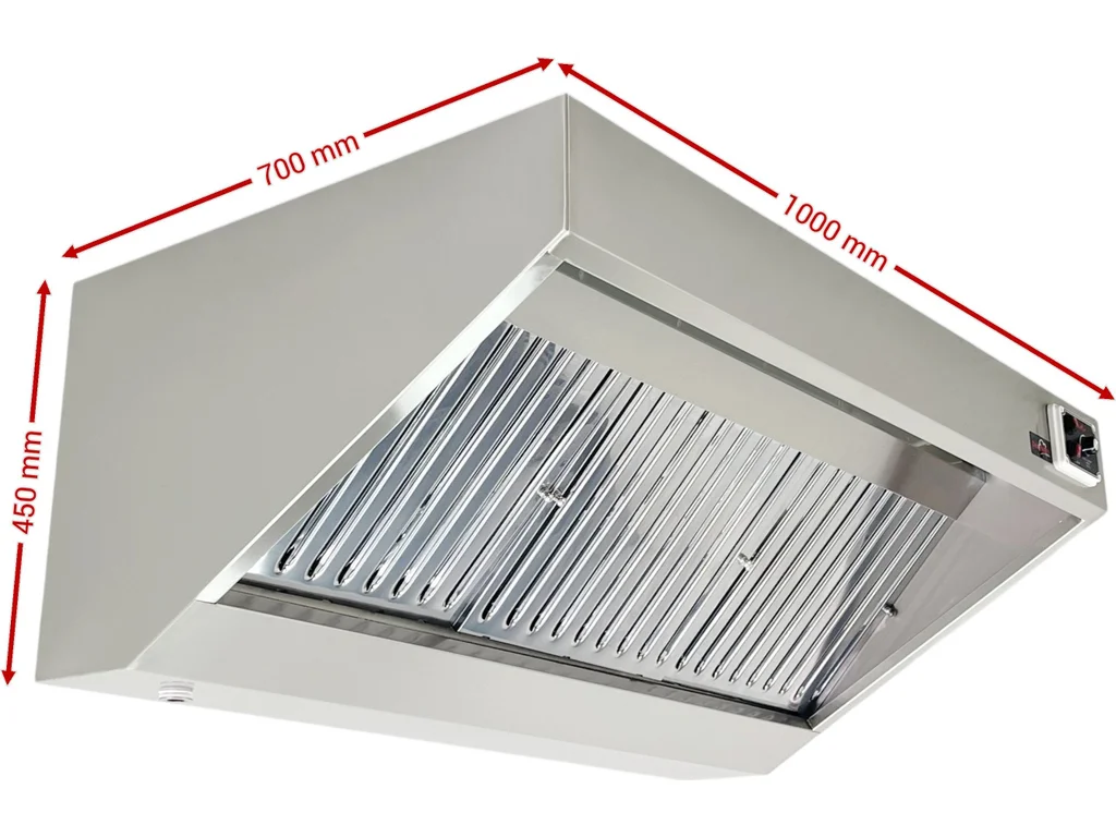 Nástenný digestor 1,0 x 0,7 m - s motorom, regulátorom a svietidlom – Obrázok 6