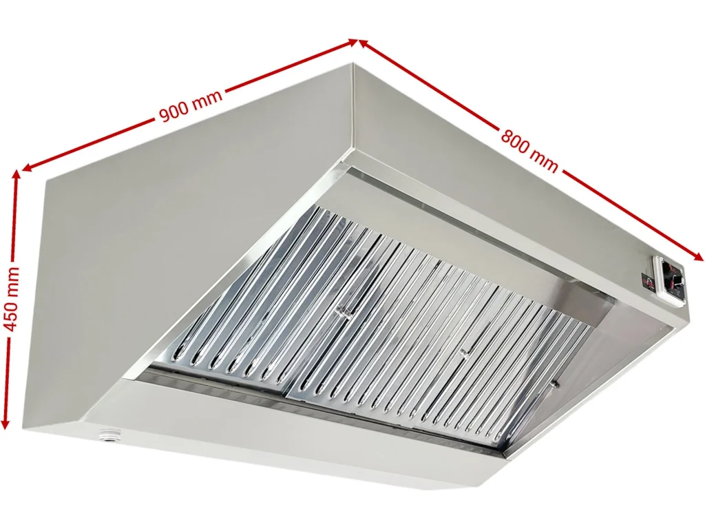 Nástenný digestor 0,8 x 0,9 m - s motorom, regulátorom, a svietidlom – Obrázok 5