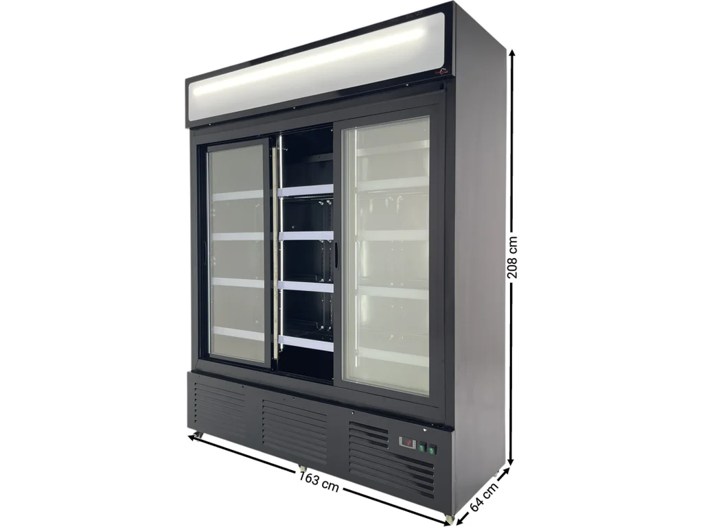 Chladnička na nápoje 1100 L čierna – Obrázok 4