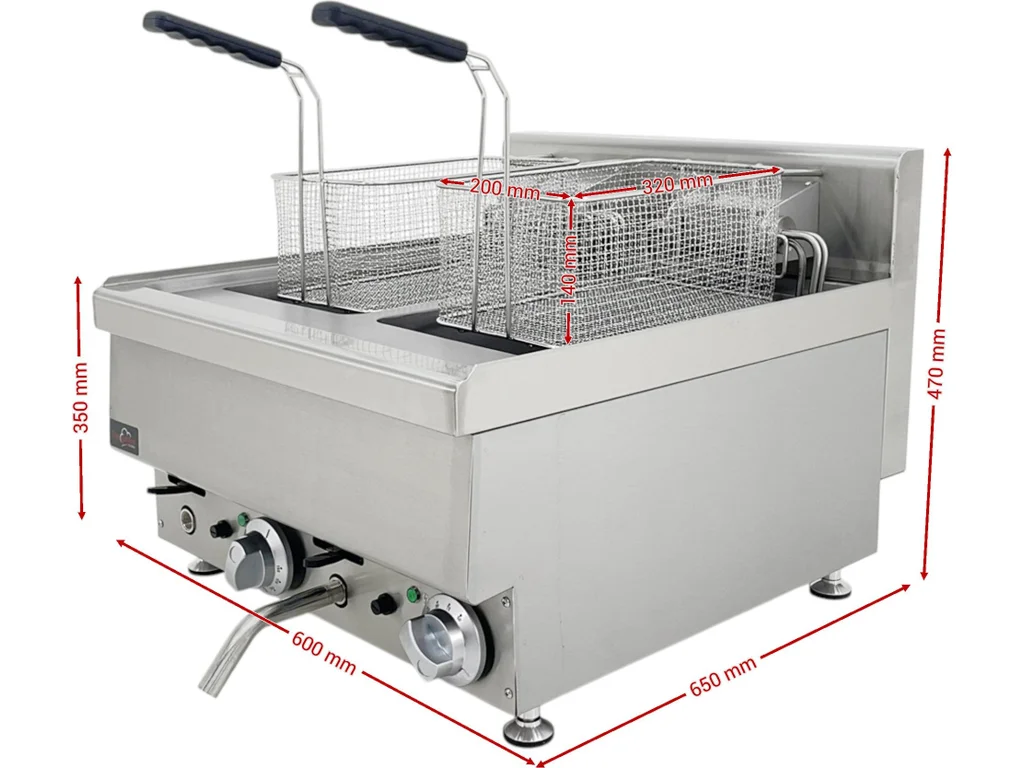 Elektrická fritéza – 2 × 11,5 l, 20 kW – Obrázok 8