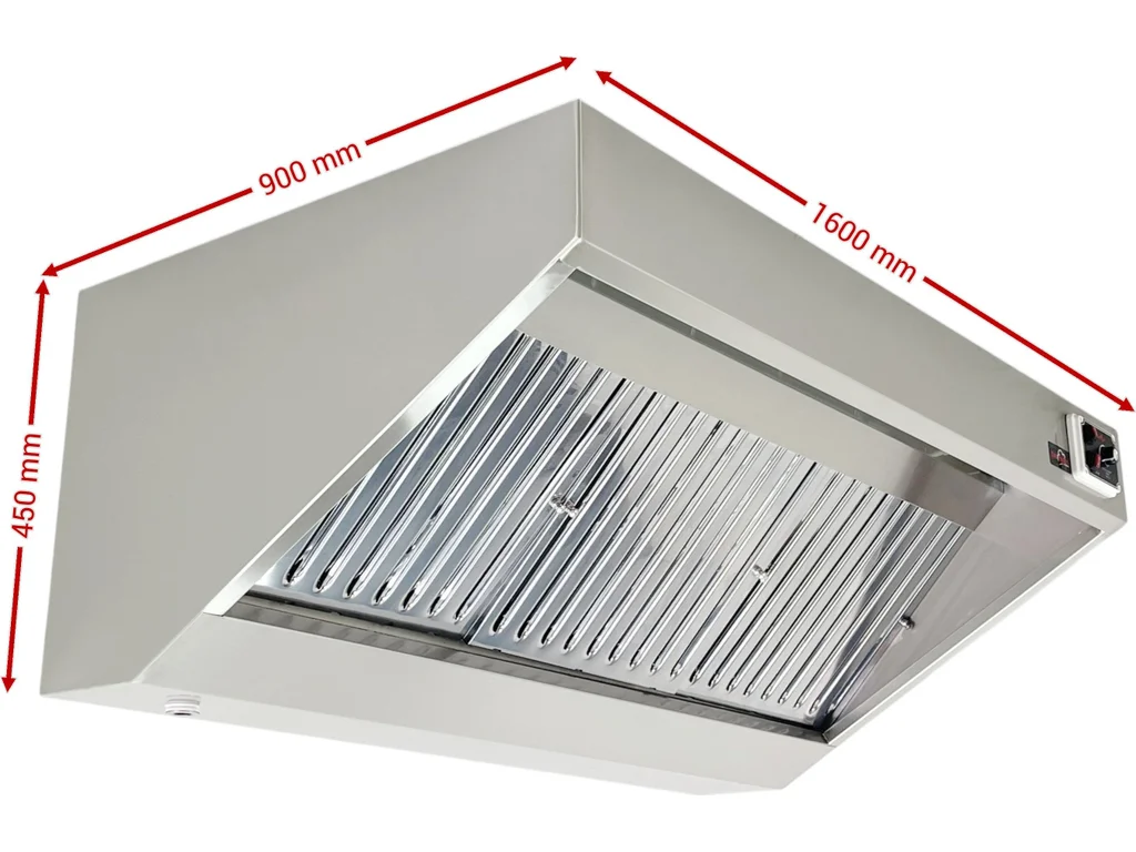 Nástenný digestor 1,6 x 0,9 m - s motorom, regulátorom, a svietidlom – Obrázok 5