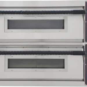 Elektrická pizza pec – dvojposchodová, 14,4 kW, 2 × 4 × Ø 32 cm pizza