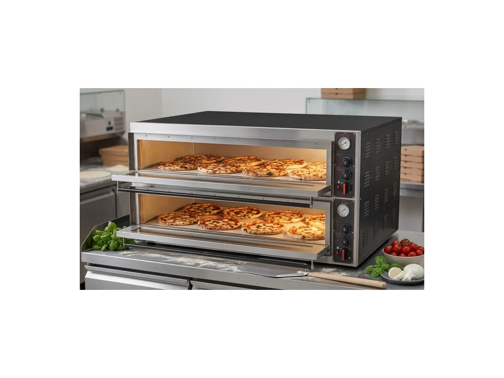 Elektrická pizza pec - dvojposchodová, 20,4 kW, 32 cm pizza, 2× 6 ks – Obrázok 2