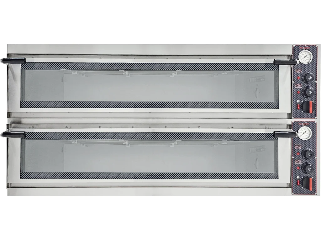 Elektrická pizza pec - dvojposchodová, 20,4 kW, 32 cm pizza, 2× 6 ks