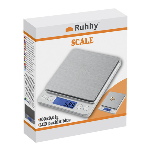 Kuchynská váha 500x0,01g Ruhhy 00028166 – Obrázok 2