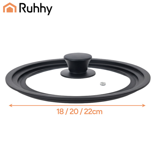Silikónové viečko 3 v 1 18/20/22 cm Ruhhy 25563 – Obrázok 2