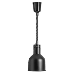 Ohrievacia lampa na jedlo čierna, valcová, 0,25 kW, nastavenie výšky 60-180 cm | FORGAST FG03341