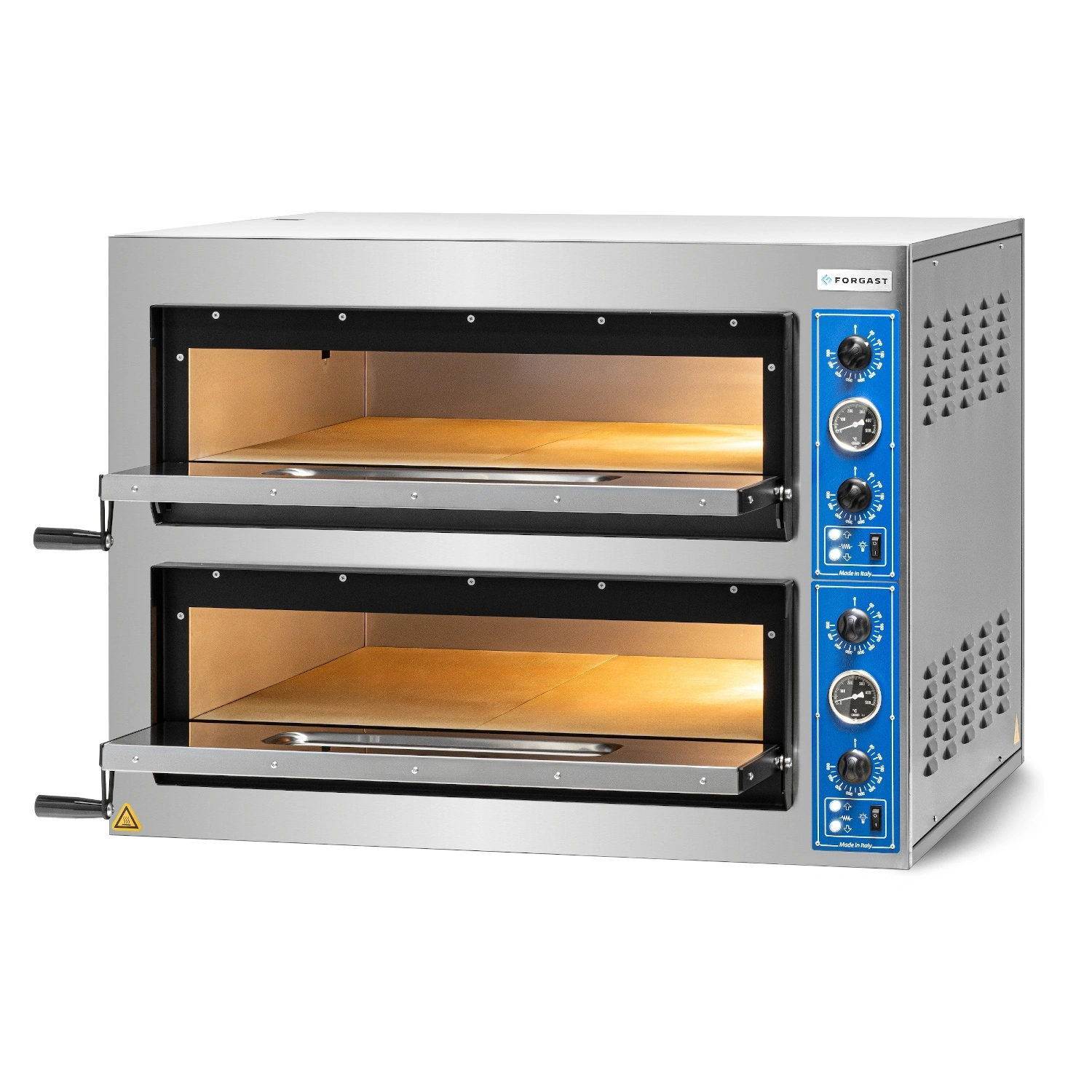 Pec na pizzu 2-komorová, 2x4x36 cm, 12 kW, 400 V | FORGAST FG09566 – Obrázok 5
