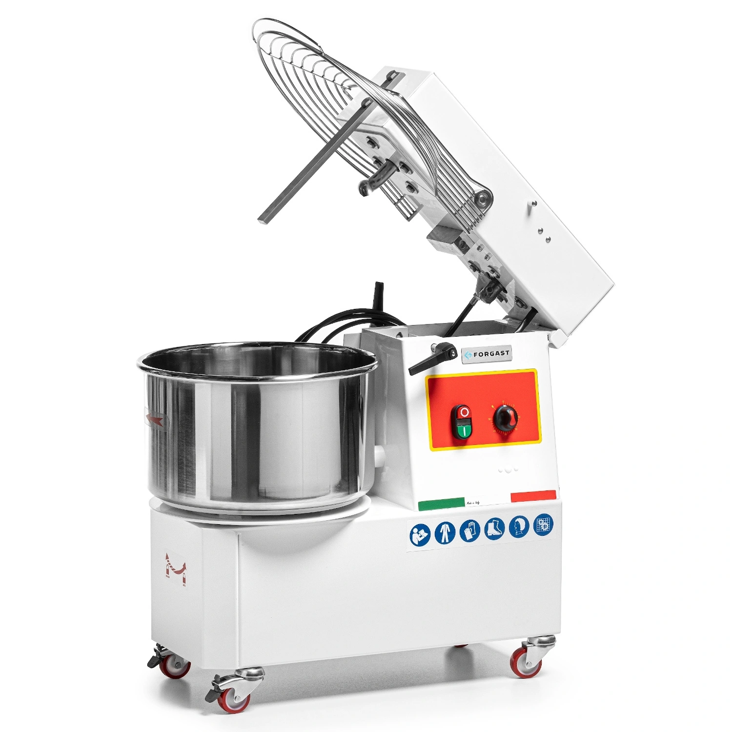 Špirálový mixér (miešač), 22 l, so zdvíhateľnou hlavou, 750 W, 230 V | FORGAST FG10424 – Obrázok 7