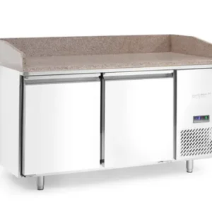 Pult na chladenie pizze s pracovnou doskou z granitu, 2 dvere, Arktic, 250L, žula, 230V/250W, 800x1510x(H)1050mm