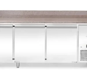 Pult na chladenie pizze s granitovou pracovnou doskou, 3 dvere, Arktic, 375L, žula, 230V/400W, 800x2010x(H)875mm