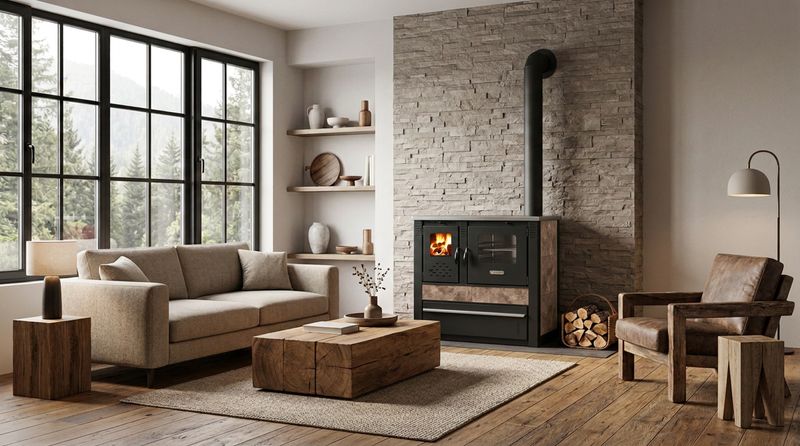 Sporák Pro PANONIA Ceramic, 10 kW, mocca, pravý vývod – Obrázok 2