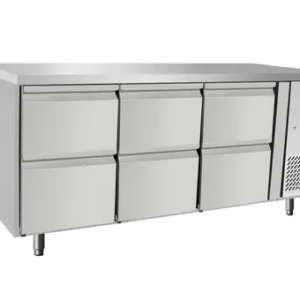 Chladiaci pult, 6 zásuviek, Arktic, 204L, 230V/400W, 700x1795x(H)840mm