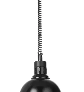 Ohrevná lampa nastaviteľná, tvar kupola, HENDI, Čierna, 230V/250W, ⌀250x(H)207mm