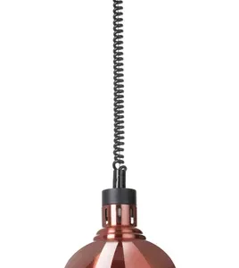 Ohrevná lampa nastaviteľná, tvar kupola, HENDI, Medená, 230V/250W, ⌀250x(H)207mm