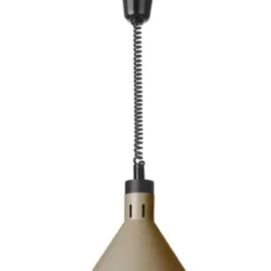 Teplovzdušná lampa s nastaviteľnou výškou, kužeľová, HENDI, Béžová, 230V/375W, ⌀275x(H)250mm