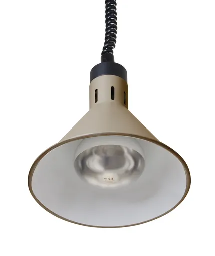 Teplovzdušná lampa s nastaviteľnou výškou, kužeľová, HENDI, Béžová, 230V/375W, ⌀275x(H)250mm – Obrázok 4