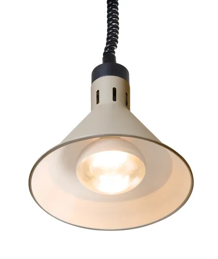 Teplovzdušná lampa s nastaviteľnou výškou, kužeľová, HENDI, Béžová, 230V/375W, ⌀275x(H)250mm – Obrázok 3