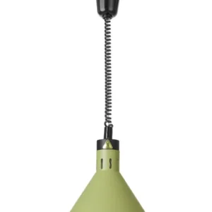 Teplovzdušná lampa s nastaviteľnou výškou, kužeľová, HENDI, Zelená, 230V/375W, ⌀275x(H)250mm