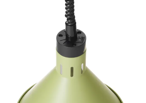 Teplovzdušná lampa s nastaviteľnou výškou, kužeľová, HENDI, Zelená, 230V/375W, ⌀275x(H)250mm – Obrázok 3