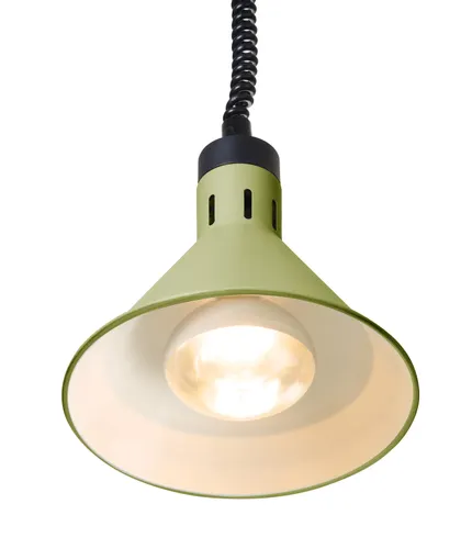 Teplovzdušná lampa s nastaviteľnou výškou, kužeľová, HENDI, Zelená, 230V/375W, ⌀275x(H)250mm – Obrázok 2