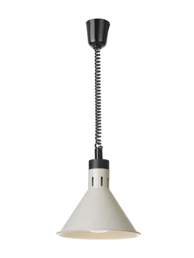 Teplovzdušná lampa s nastaviteľnou výškou, kužeľová, HENDI, Biela, 230V/375W, ⌀275x(H)250mm