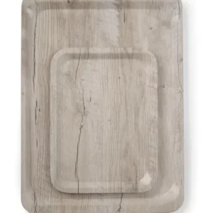 Servírovací podnos s laminátom z melamínu, so vzorom dreva, AmerBox, Svetlá dubová, 240x340mm