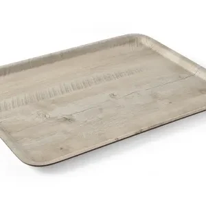 Servírovací podnos s laminátom z melamínu, so vzorom dreva, AmerBox, Svetlá dubová, 370x530mm