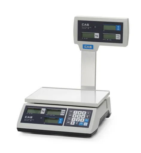 Obchodná váha (certifikovaná) so stĺpikom, 15 kg, CAS, 304x324x(H)419mm – Obrázok 6