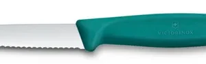 Nôž na zeleninu, vrúbkovaný, Victorinox, Zelená, (L)190mm