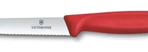 Nôž na zeleninu, vrúbkovaný, Victorinox, Červená, (L)212mm
