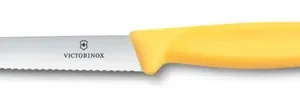 Nôž na zeleninu, vrúbkovaný, Victorinox, Žltá, (L)212mm