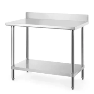 Pracovný stôl s protišmykovou lištou, HENDI, Budget Line, 1000x600x(H)950mm