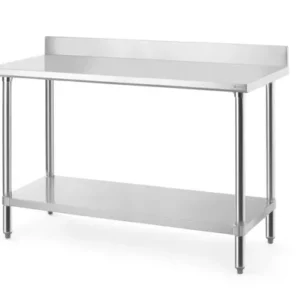 Pracovný stôl s protišmykovou lištou, HENDI, Budget Line, 1400x600x(H)950mm