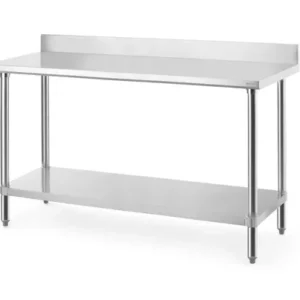 Pracovný stôl s protišmykovou lištou, HENDI, Budget Line, 1600x600x(H)950mm