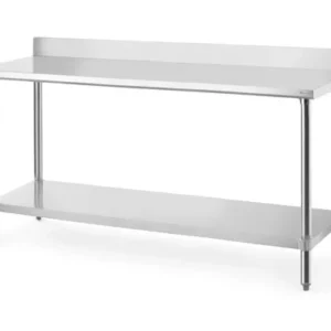 Pracovný stôl s protišmykovou lištou, HENDI, Budget Line, 1200x600x(H)950mm