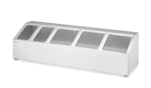 Stojan pre gastronádoby, HENDI, 5 priehradiek, 745x245x(H)215mm