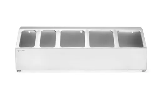 Stojan pre gastronádoby, HENDI, 5 priehradiek, 745x245x(H)215mm – Obrázok 4