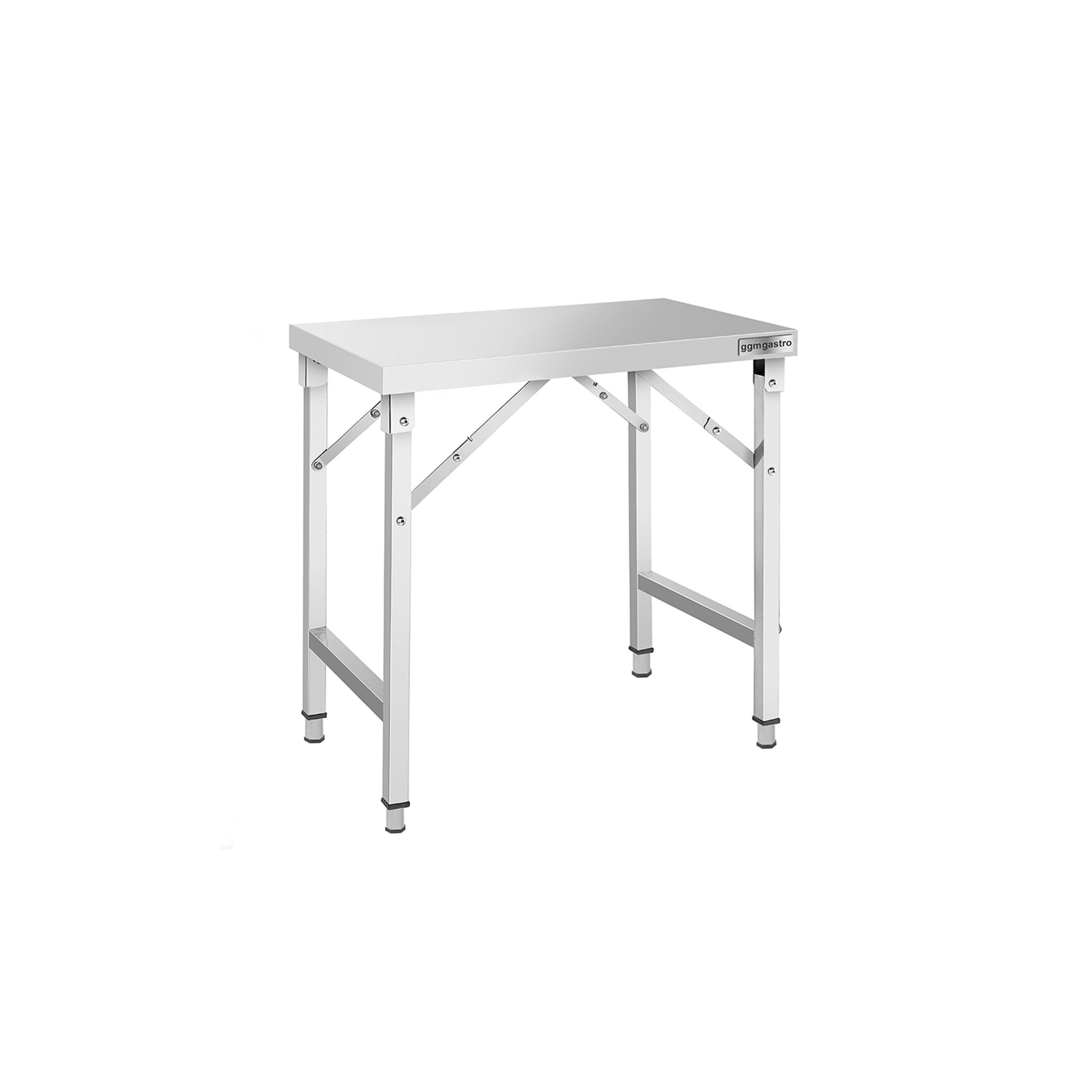 Nerezový pracovný stôl – skladací – 1000 × 700 mm – Obrázok 7