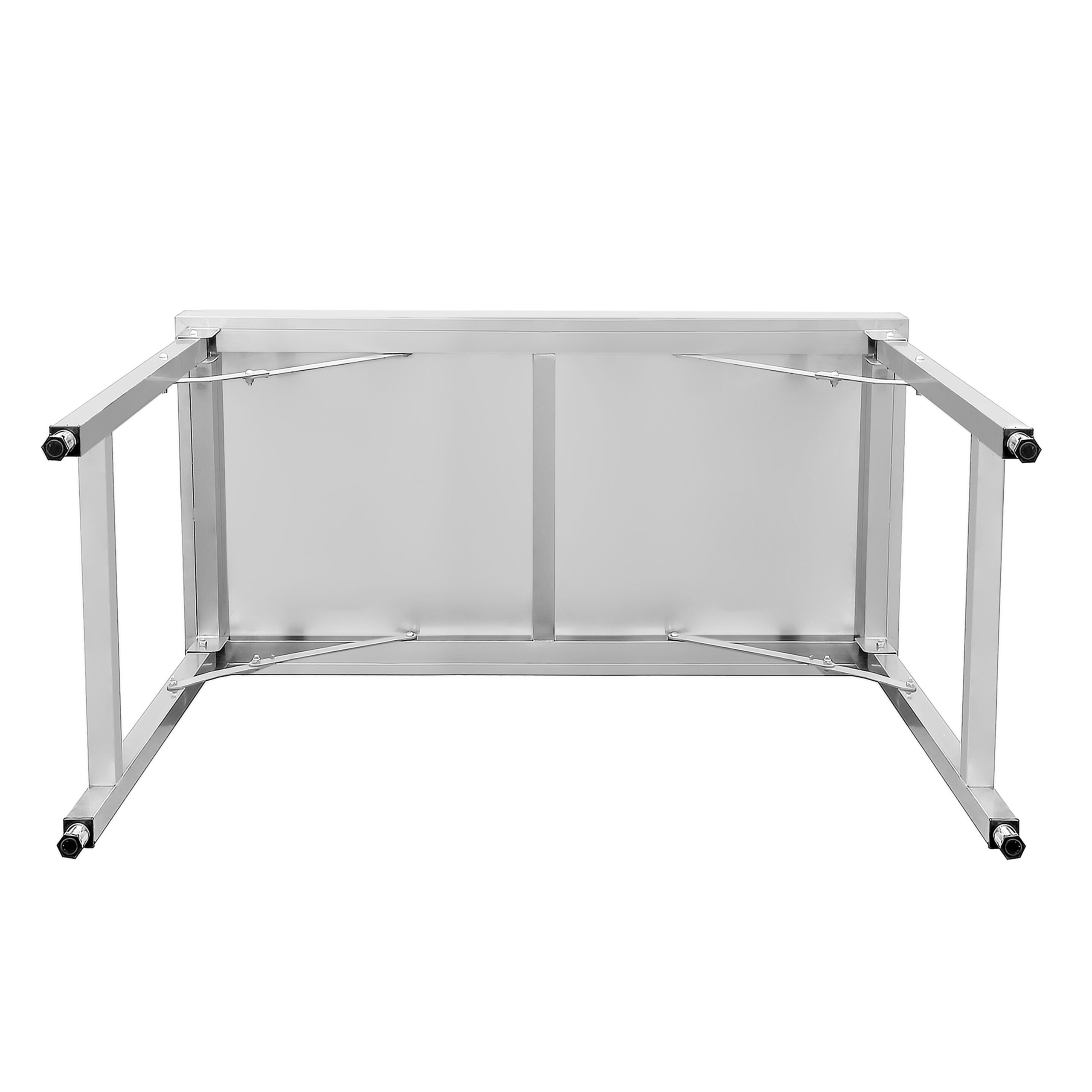 Nerezový pracovný stôl – skladací – 1500 × 700 mm – Obrázok 2