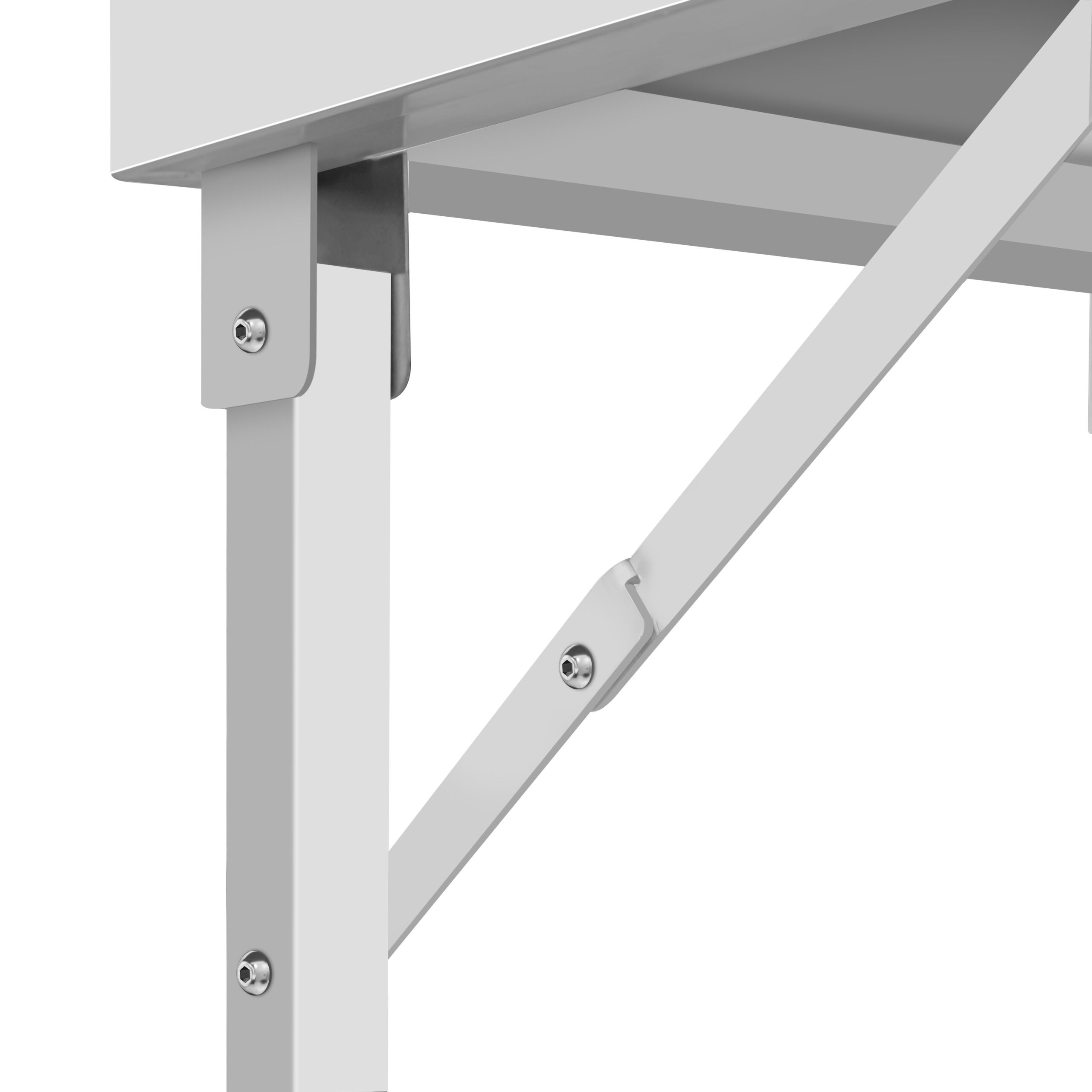 Nerezový pracovný stôl – skladací – 1500 × 700 mm – Obrázok 5